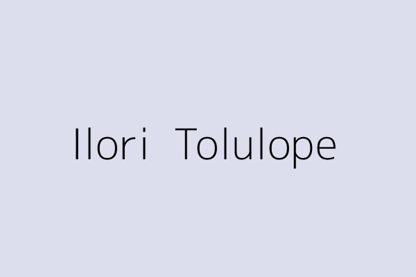 Ilori  Tolulope